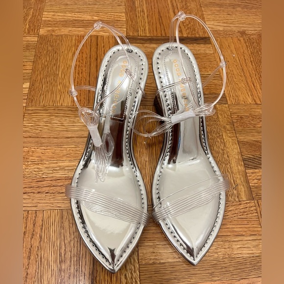 NIB Good American Cinder-F*cking Ella Clear Wedges - Picture 8 of 14